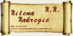 Milena Makregić vizit kartica